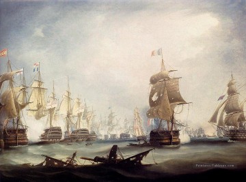 la bataille de Trafalgar 1805 navires de guerre Peinture à l'huile